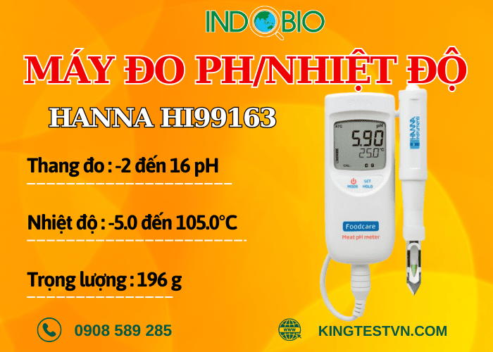 Máy đo pH/Nhiệt độ Hanna HI99163